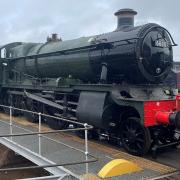 ‘Betton Grange’ stands on the turntable at Tyseley Locomotive Works