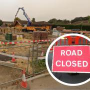 A road closure is planned for sewage works at a new school in a village near the Norfolk Broads