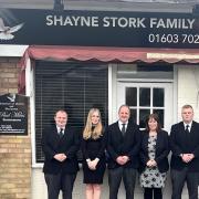 The Stork Family, from left, Harry, Abbie, Shayne, Emma and Oliver