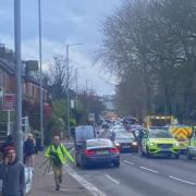 Police, ambulance, air ambulance and fire attended an incident in Riverside Road in Norwich this afternoon