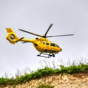 An air ambulance landed at Hunstanton beach
