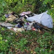 Some of the waste which was fly-tipped at Clenchwarton