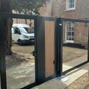 The gate that has been installed at The Old Rectory in Gayton Road, Gaywood