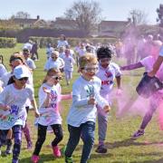 Elm Tree Primary School pupils embarked on a successful colour run. Picture: Mick Howes