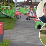 More work in Roseta Road has left Spixworth folk frustrated, including councillors Mark Knight, top, and Dan Roper