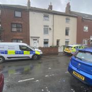 Forensic Services outside a home on Middle Market Road, Great Yarmouth.