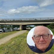 The search for missing 80-year-old Brian Horide, inset, has been called off after the discovery of a body in the Beccles marshes