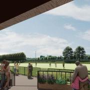 What the view from the new Sports Hub of the artificial pitch could look like at Sloughbottom Park