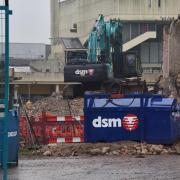 The demolition work at Anglia Square.
