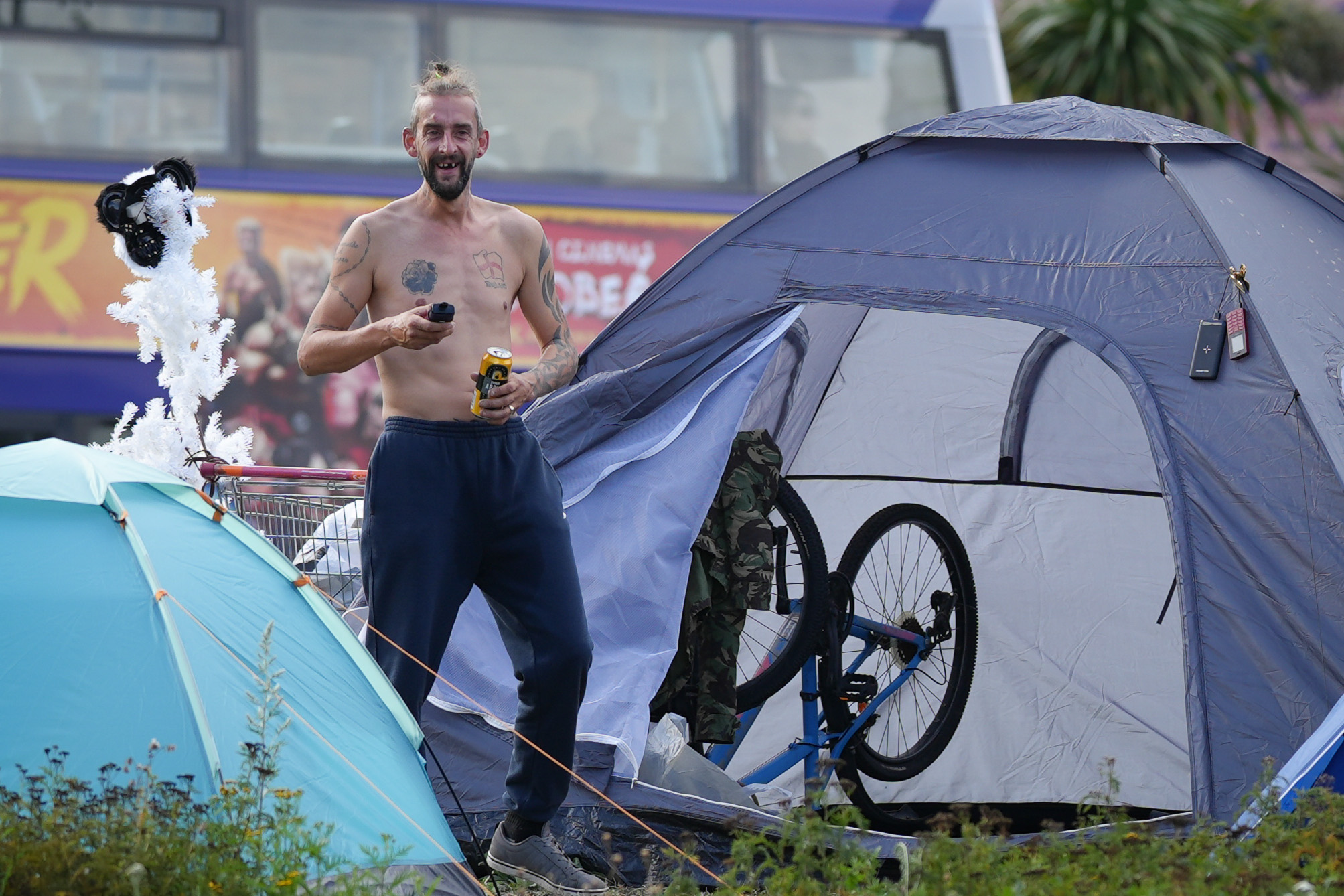 City Hall refusing to say who move tents from middle of major roundabout
