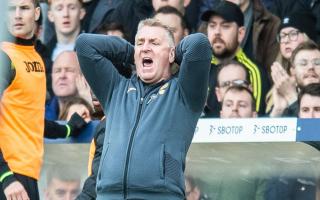 Norwich City boss Dean Smith cut a frustrated figure in a 2-1 Premier League defeat at Leeds