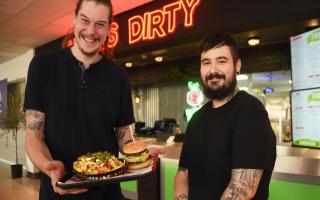 Benji Steggles, left, general manager, and Shaun Warner, executive chef, at Hank\'s Dirty, at the newly opened Castle Social at the top of the Castle Quarter.