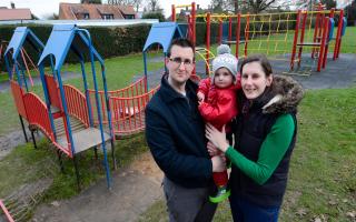 Matthew Smith, founder of North Walsham Play, with his wife Katie and son Rory, pictured in 2016.