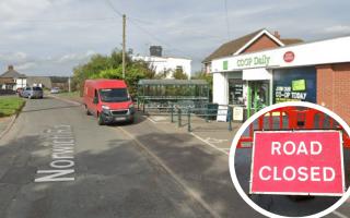 A slip road outside a village Co-op will close for resurfacing works