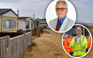 West Norfolk councillors Terry Parish and Stuart Dark have clashed over fears about the future of a six-mile stretch of coastline between Hunstanton and Wolferton