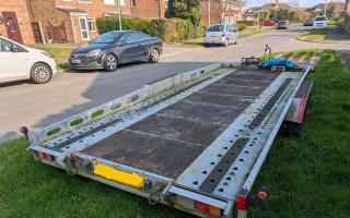 A 16-foot trailer worth £3.5k has been reported to police as stolen