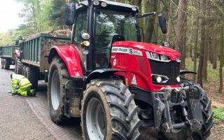 The tractor was stopped by officers on A11