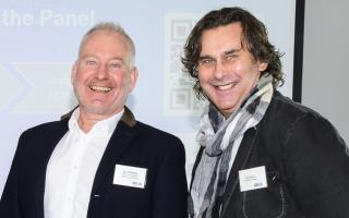 Scott MacMillan and Karl Farrow at the recent OEUK roadshow at Orbis Energy