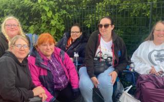 Take That fans queueing outside Carrow Road